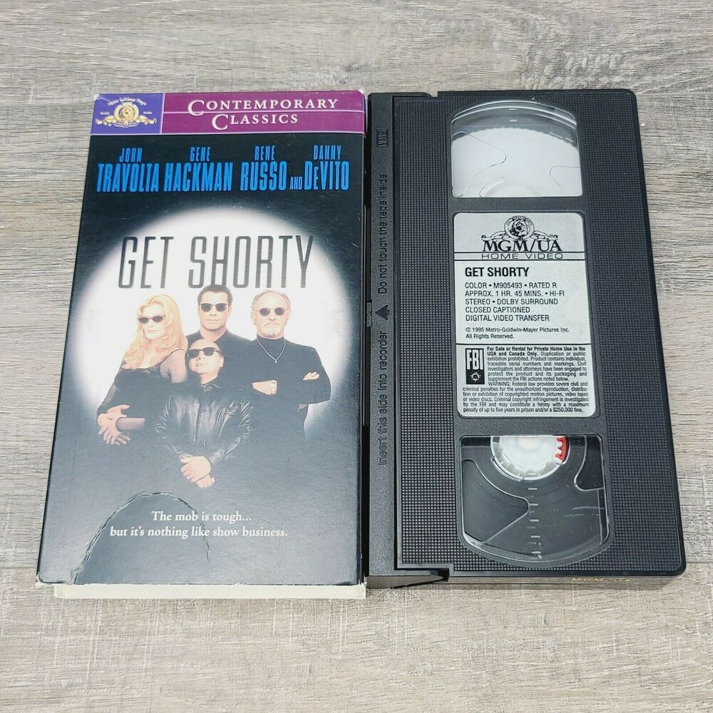 Get Shorty (VHS, 1998) Contemporary Classics John Travolta Gene Hackman